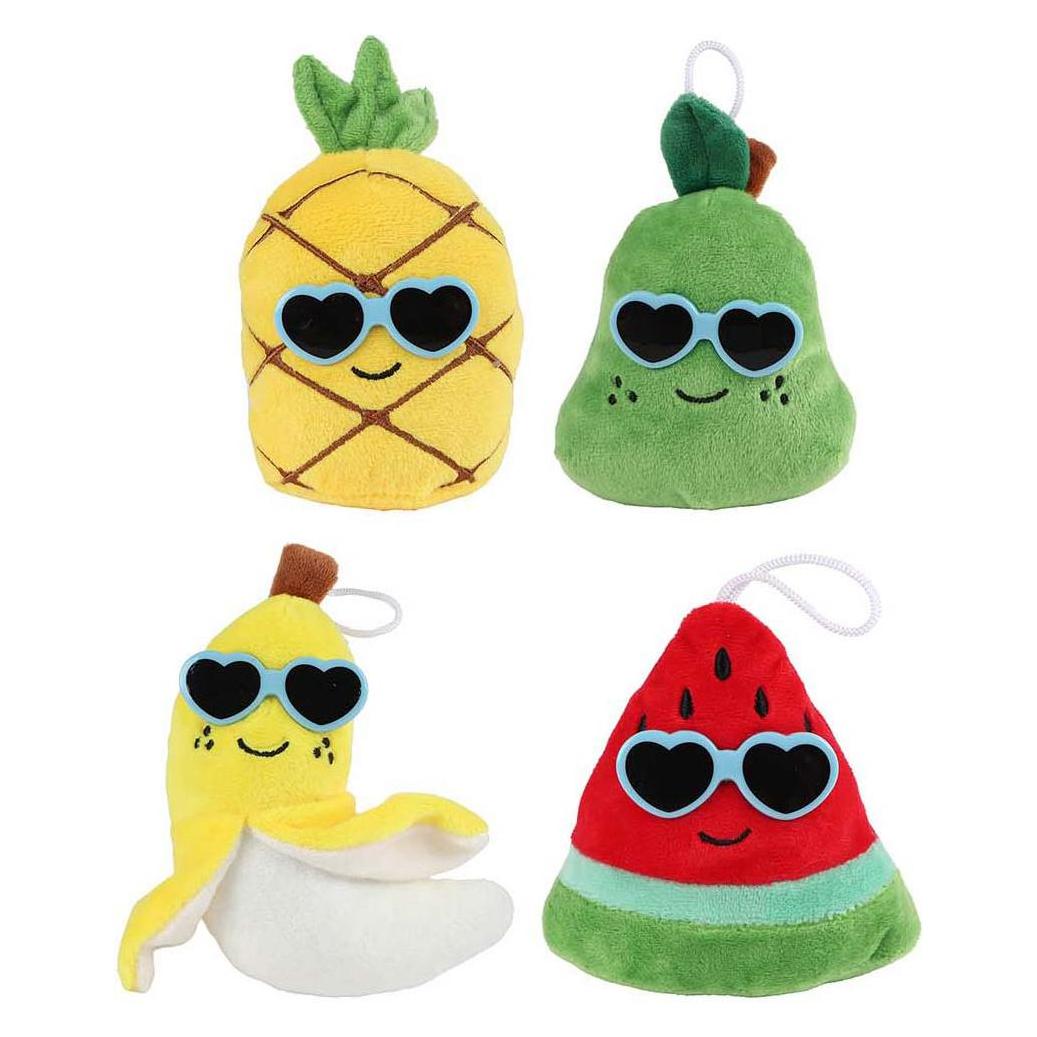 Hippo Flauschige Menü-Plüschfrucht mit Sonnenbrille - 6 cm (6 cm) (69898537)