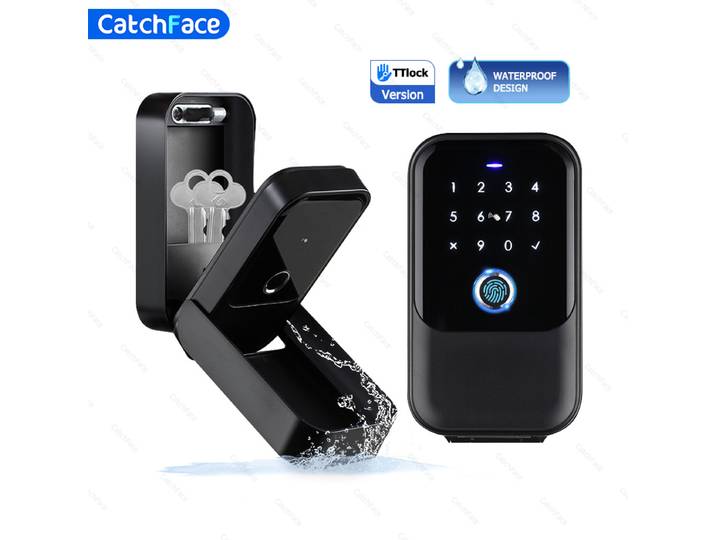 Boîte à clés murale IP65, petit conteneur extérieur, étanche, sécurité sûre, mot de passe, empreinte digitale, application Tuya ou TTLock, boîte antivol
