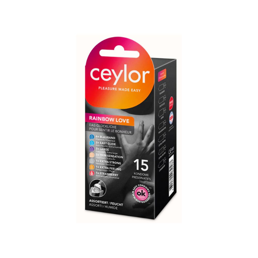 Ceylor Rainbow Love Präservativ 15 Stk St Kondome