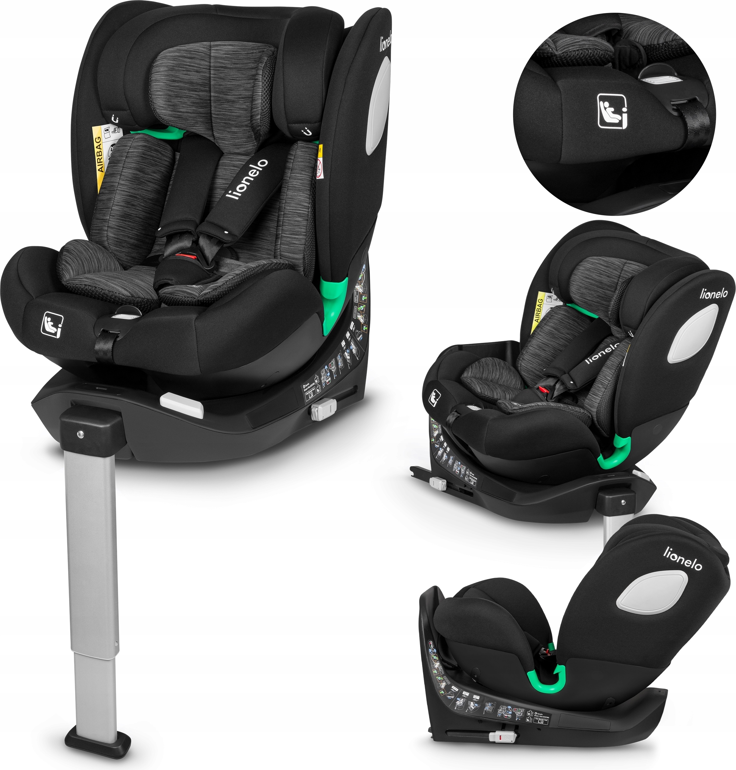 Autokindersitz Lionelo Braam I-Size 360° Easyturn Isofix 40-150 cm