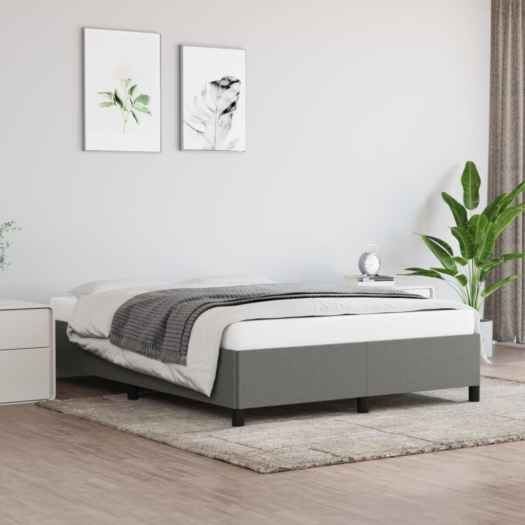 17 Stories Holdyn Bed Dark Grey/Black Double (4'6)