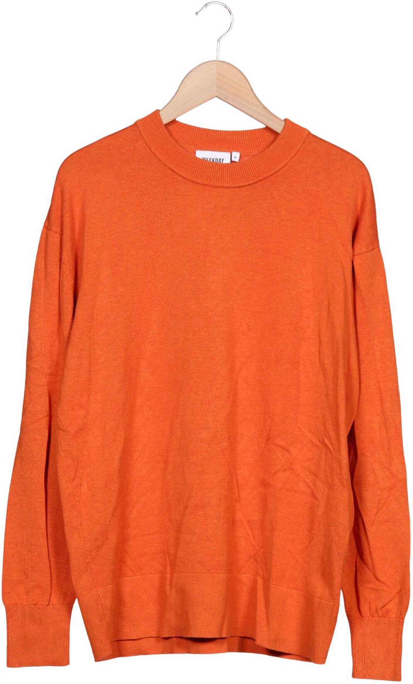 Weekday Herren Pullover, Orange, Gr. M, Baumwolle - Second Hand