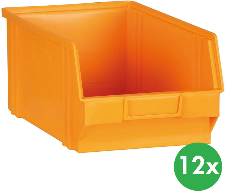 ArtPlast Plastové boxy BASIC, 305 x 480 x 177 mm, 12 ks, žlutooranžová