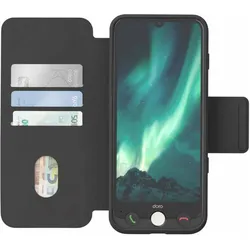 Doro Wallet Case graphit für Aurora A3x (Doro Aurora A30), Smartphone Hülle, Schwarz, Grau
