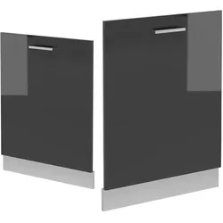 Vicco R-Line, Geschirrspülerblende, Schwarz, Weiss