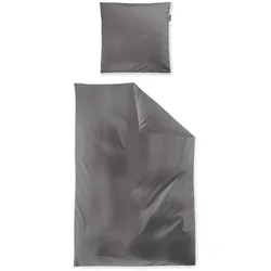 Bettwäsche PARIS Mako-Satin (BL 200x200 cm) - grau - BL 200x200 cm