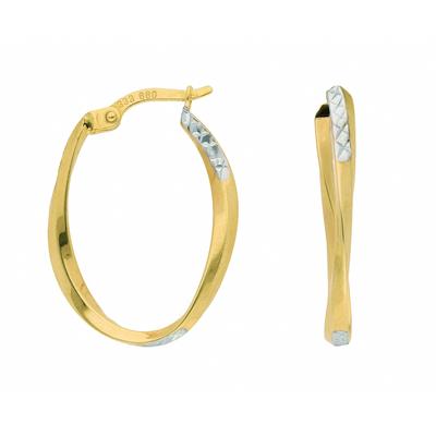 Paar Creolen ADELIA´S "Damen Goldschmuck 1 Paar 333 Gold Ohrringe / Creolen", gold, Ohrringe, Damen, Damen, Gold, 333 Gold Goldschmuck für Damen