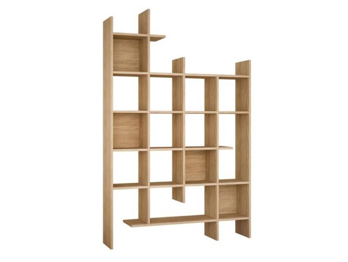 Bibliothèque - BOK - Concept Usine - 15 étagères - contemporain - 122 x 25 x 188 cm - couleur Bois