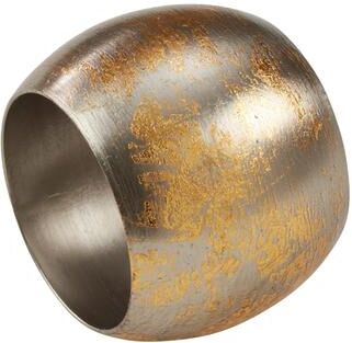 Saro Lifestyle Gold Texture Design Napkin Rings (Set of 4)