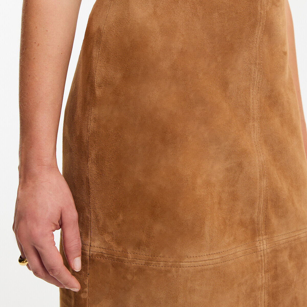LA REDOUTE COLLECTIONS Jupe midi crayon en cuir suédé