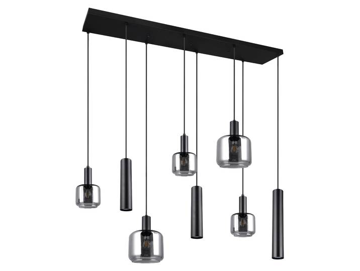Trio Pendelleuchte Mataro 118x34 cm schwarz matt E14 GU10