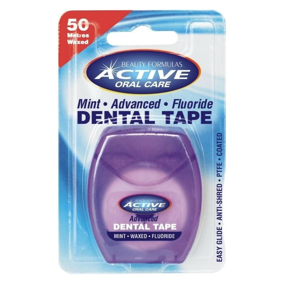 Beauty Formulas Active Oral Care - Dental Tape Waxed Mint Tape With Fluoride 50 Meters (50 m) (36473160)