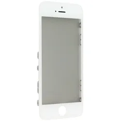 Kaltgepresstes Display-Frontglas mit Rahmen, OCA und Polarisator für iPhone 5S, weiß