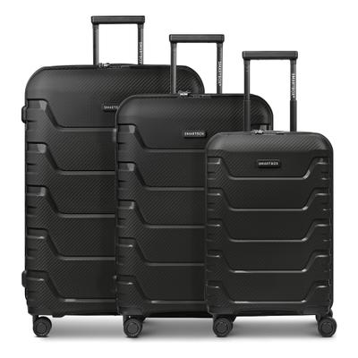 Kofferset SMARTBOX "Edition 01 4 Rollen Kofferset 3-teilig mit Dehnfalte", Herren, schwarz, Polypropylen, Koffer-Sets