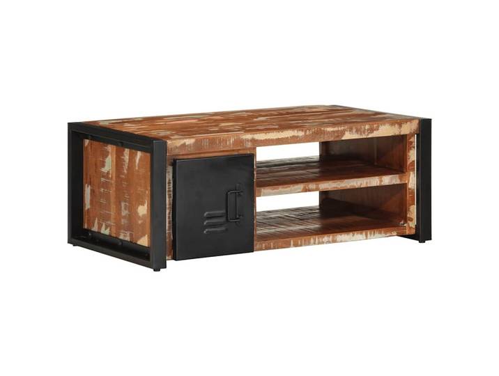 vidaXL Couchtisch Couchtisch Mehrfarbig 90x50x36 cm Altholz Massiv (1-St)