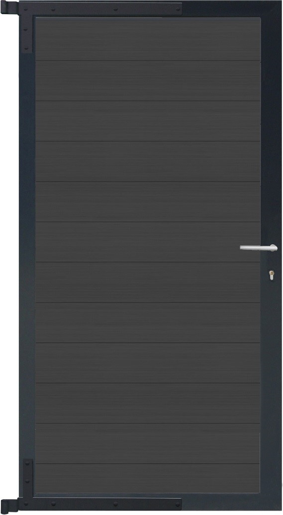 TETZNERJENT MAX-Tor-Komplettset 90 x 173 cm, Füllung charcoal 16971067