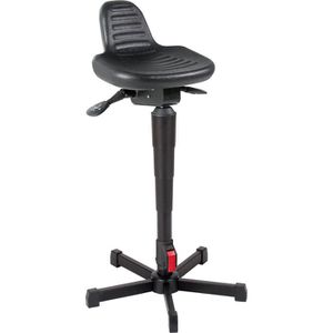 meychair Stehhilfe Futura Allround, AF1-PU1, mit Rückenlehne, PU-Schaum, schwarz, 59-78 cm