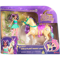 Unicorn Academy - Ava und Pflanzen-Magie Leaf, Spielfigur mit echter Mähne und Schweif sowie magischer Leuchtfunktion