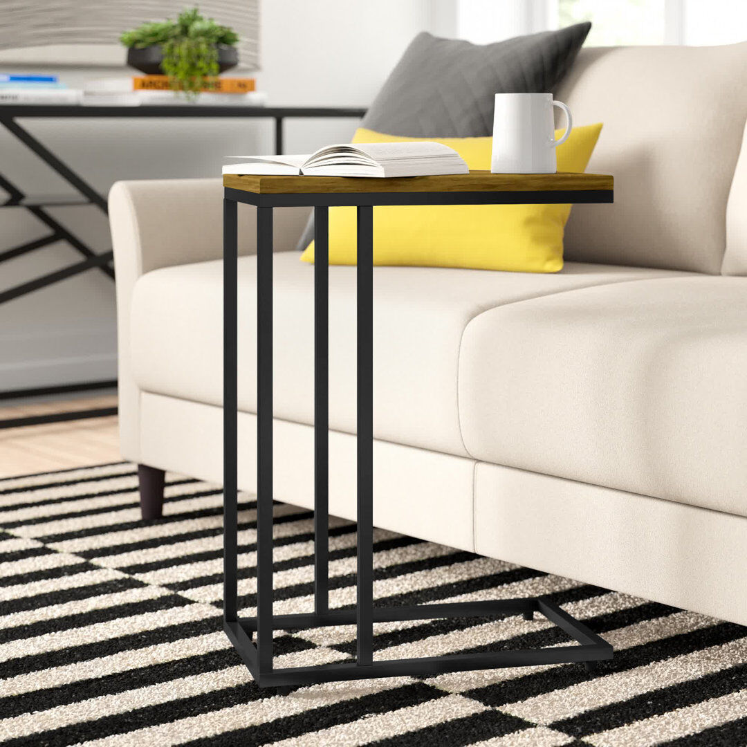 Zipcode Design Dolores Rectangular Side Table Vintage/Black 66.5cm H X 46cm W X 26cm D