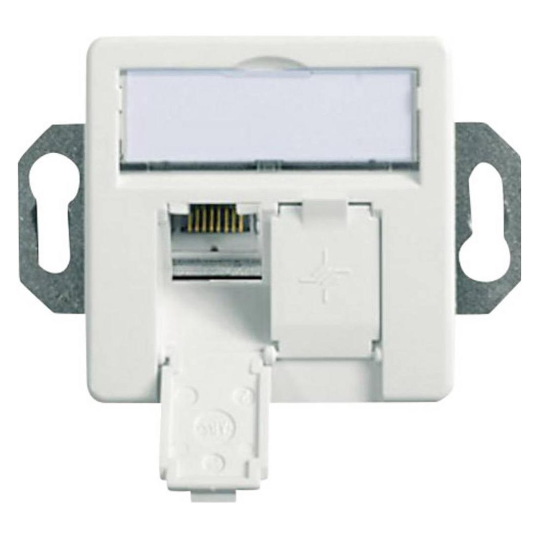 Telegärtner AMJ45 Netzwerk-Wandsteckdose RJ-45 (W) abgeschirmt CAT 6 Alpine White 1 Stück (J00020A0503)