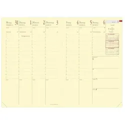 QUO VADIS Kalendereinlage Minister Prestige, 1 Woche/2 Seiten, Spaltenansicht, 160 x 240 mm