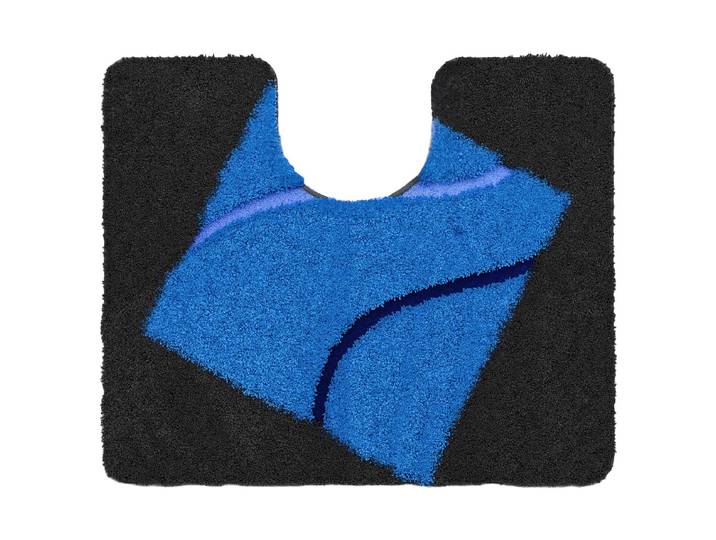 Tapis contour WC Nima 50 x 3 x 60cm Bleu/Bleu