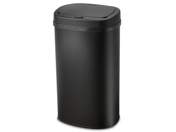 Bayt 60L Keukenafvalbak Zwart Met Touch-Top Deksel - Grote Afval- En Vuilnisbak Voor Recycling Geurvrije Rechthoekige Afvalbak Met Klapdeksel Voor Gebruik In Slaapkamer, Badkamer En Kantoor