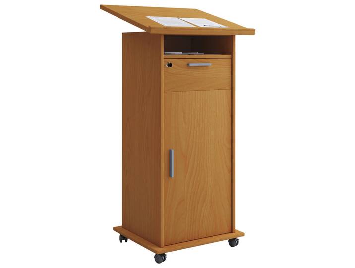 Mid.you Stehpult, Buchefarben, Holzwerkstoff, 50x120x60 cm, Stauraum, Büromöbel, Schreibtische, Stehpult