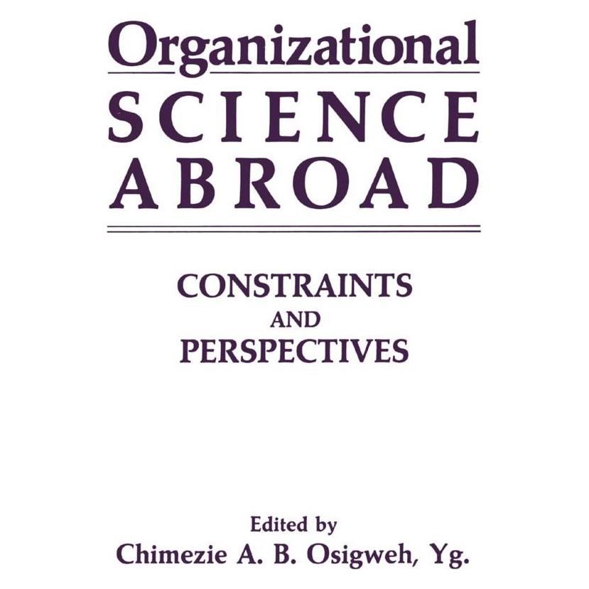 Springer Organizational Science Abroad (Englisch, Softcover, C.A.B., Yg. Osigweh) (55538488)