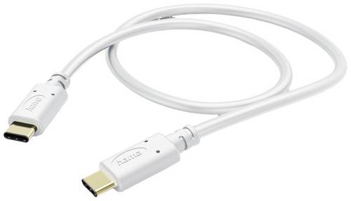 Hama USB-Ladekabel USB 2.0 USB-C Stecker, USB-C Stecker 1.50 m Weiß 00201592