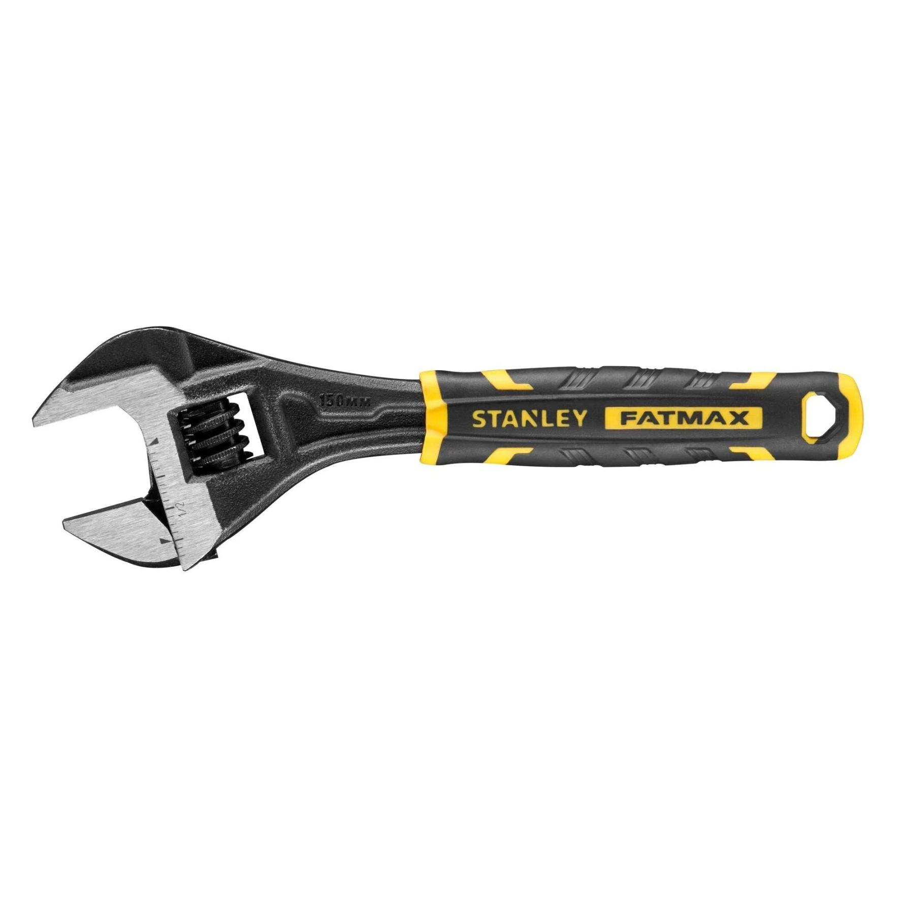 Stanley FATMAX Verstellbarer Rollgabelschlüssel 6 mit BiMaterial Griff für hohen Komfort und Kontrolle (10 mm, 11 mm, 12 mm, 13 mm, 14 mm, 15 mm, 16 mm, 17 mm, 18 mm, 19 mm, 20 mm, 21 mm, 22 mm, 23 mm, 24 mm, 3 mm, 4 mm, 5 mm, 6 mm, 7 mm, 8 mm, 9 mm) (FMHT13125-0)