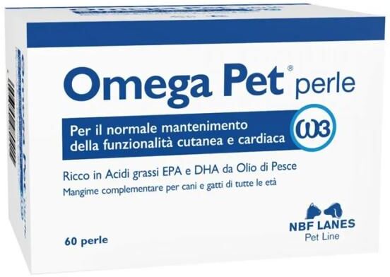 N.B.F. Lanes Nbf Lanes Omega Pet Perle Integratore Di Omega 3 Cani E Gatti 60 Perle
