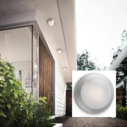 Aktion: Nur noch angezeigter Bestand verfügbar  Philips myGarden Runde Außen Wand- und  Deckenleuchte inkl. 3 wie 35W LED neutralweisses Licht gebürsteter Metallring