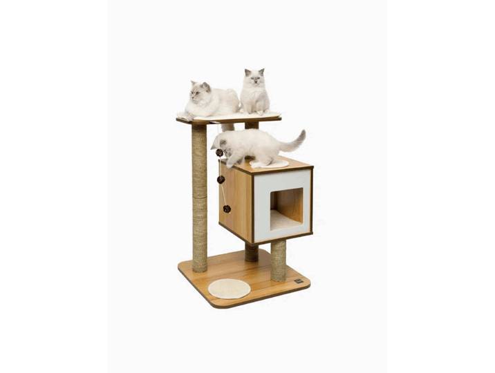 Catit Vesper Kratzbaum V-Base, Walnuss 56 x 56 x 84,5 cm.