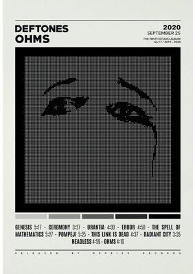 Uplift Picks Deftones Album Cover Canvas Poster Music Wall Art Print 04 20x30 Cm