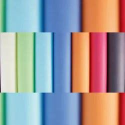 Clairefontaine 50x Farbiges, gerilltes Kraftpapier 65g, Display mit 50 Rollen 3x0,70m, Sortierung Pastell - Pastellfarben sortiert 95797C