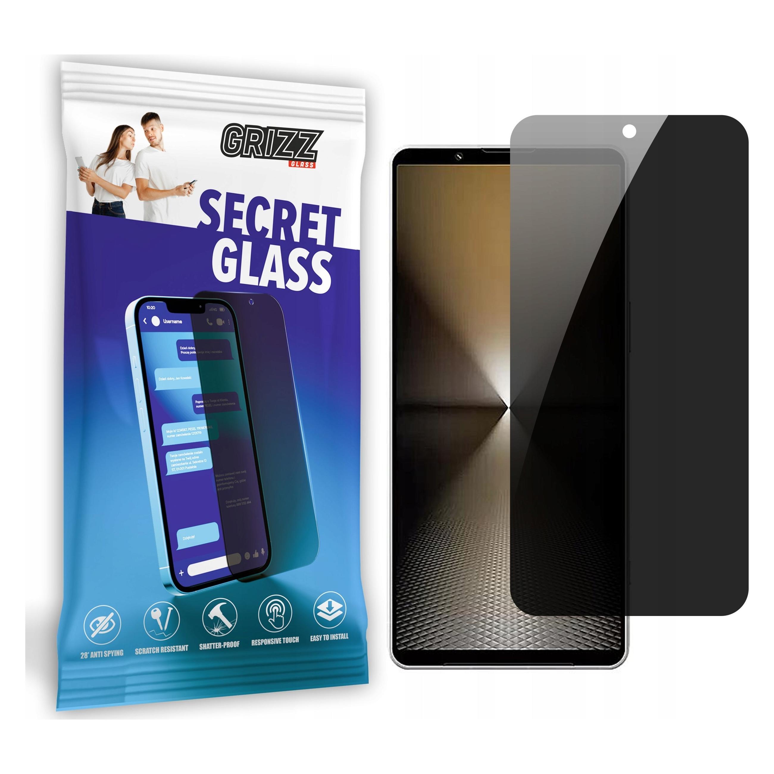 Grizz Glass GrizzGlass Szkło prywatyzujące GrizzGlass SecretGlass do Sony Xperia 1 VI (1 Stk., Sony Xperia 1 VI) (47620988)