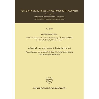 Arbeitnehmer nach einem Arbeitsplatzverlust, Taschenbuch von Karl Bernhard Hillen, VS Verlag für Sozialwissenschaften, 978-3-663-20076-5