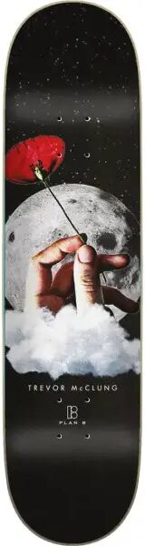 Skateboard Deck Plan B Moon Shot Trevor (8.125" - Schwarz)
