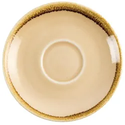 Gastronoble Olympia Kiln Untertassen Sandstein | 16cm | Porzellan | 12 Untertassen