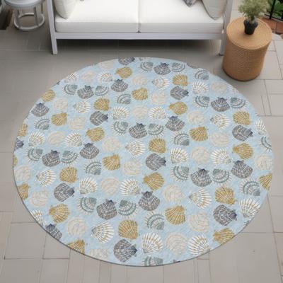 Addison Rugs Machine Washable Indoor/ Outdoor Costal Shells Chantille Rug