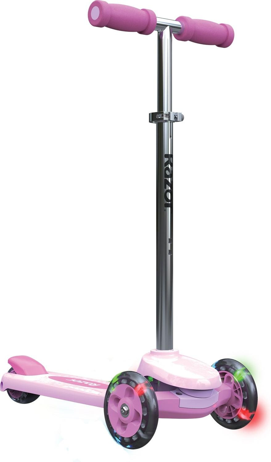 Razor Rollie Driewieler met LED-verlichting voor kinderen vanaf 30 maanden, roze