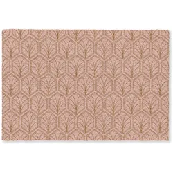 FUSSMATTE Lachsrosa - Muster - Geometrisch Schmutzfangmatte 60x40 cm