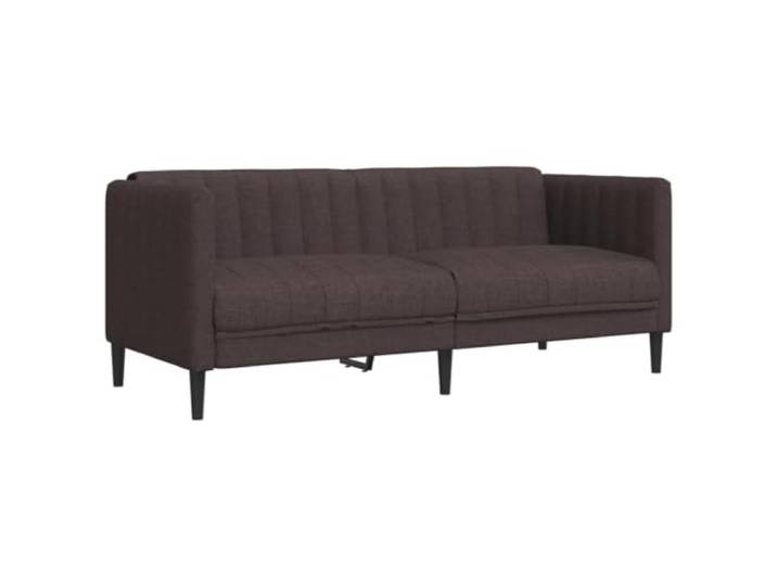 RJPLMFV 2-Sitzer-Sofa, dunkelbraun, Stoff Bequemer gepolsterter Sitz, robuste Füße, modernes Design, Kapazität 110 kg pro Sitz