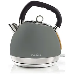 Nedis Elektrischer Wasserkocher, 1,8 l, weich, Grau, Wasserkocher, Grau