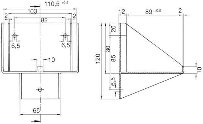 Ceag Support mural pour système d’éclairage de secours W276.3/4 11145000492 ; Eaton (11145000492)