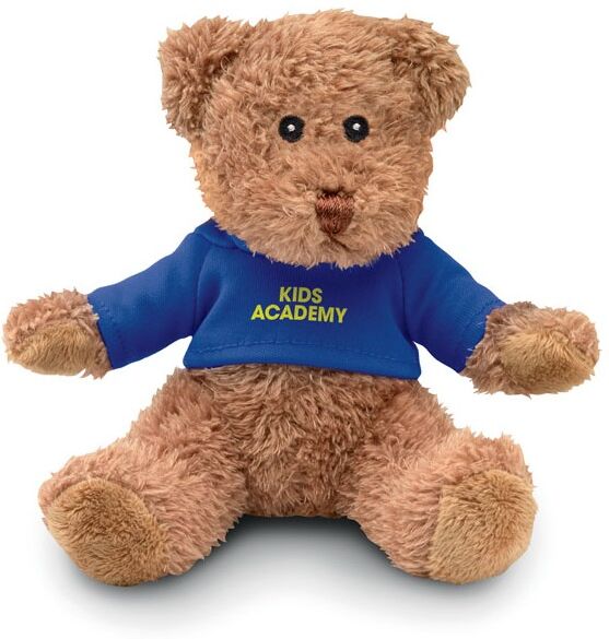 JOHNNY T Peluche ourson avec t-shirt bleu