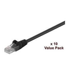 MicroConnect V-UTP507SVP RJ45 Patchkabel 7 m Schwarz 10 St.