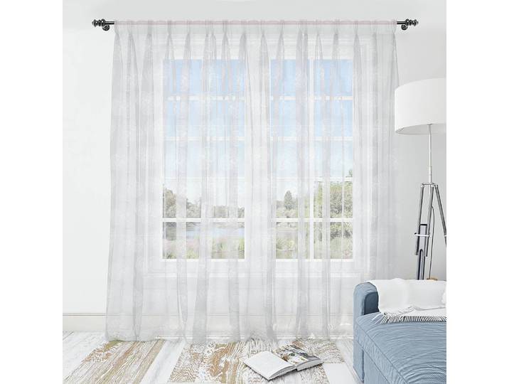 Rideaux Abstrakt D - Lot de 2 220cm Beige/Taupe/Blanc
