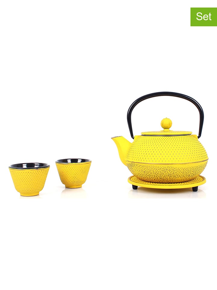 Echtwerk 4tlg. Set: Teekanne in Gelb - 800 ml - onesize